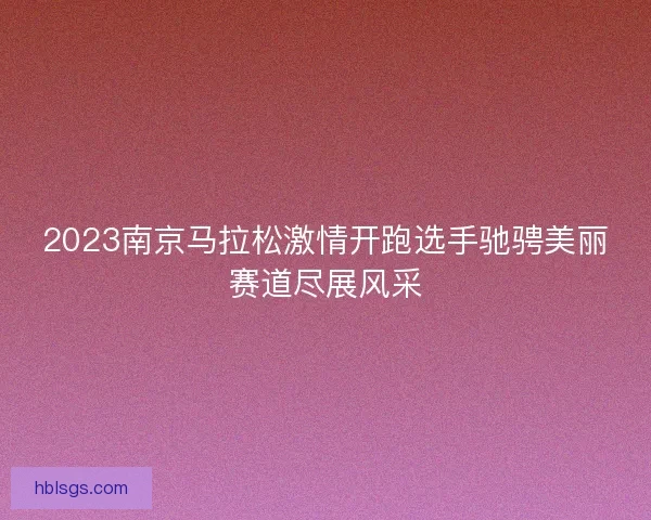 2023南京马拉松激情开跑选手驰骋美丽赛道尽展风采 2023南京马拉松激情开跑选手驰骋美丽赛道尽展风采